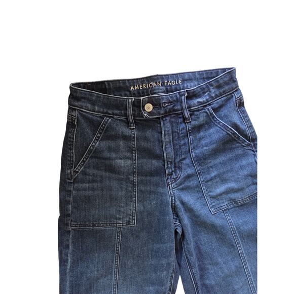 American Eagle Dreamy Drape Super High-rise Baggy Jeans Size 4 - Picture 2 of 6